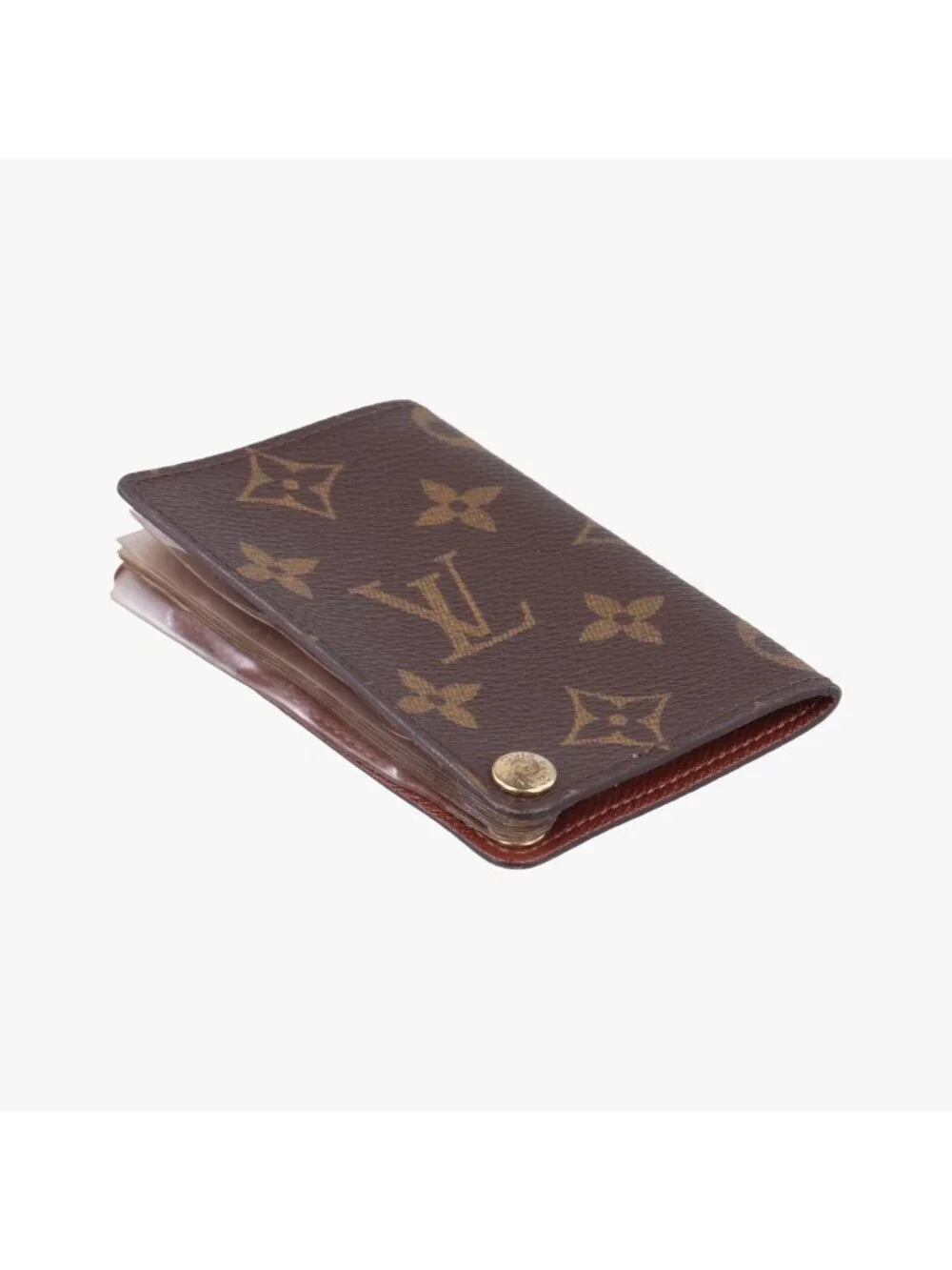 Louis Vuitton Porto Cartes Credit Pression Monogram Brown Canvas Card Holder